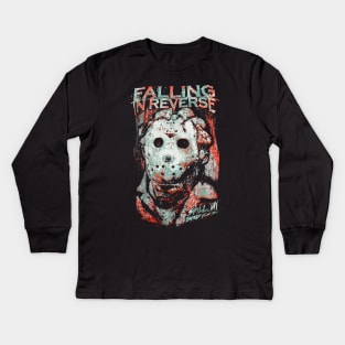 facemask falling in reverse gift for fans and lovers Kids Long Sleeve T-Shirt